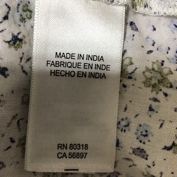 Lucky Brand Floral Lace Blouse - White and Blue - Picture 7 of 11